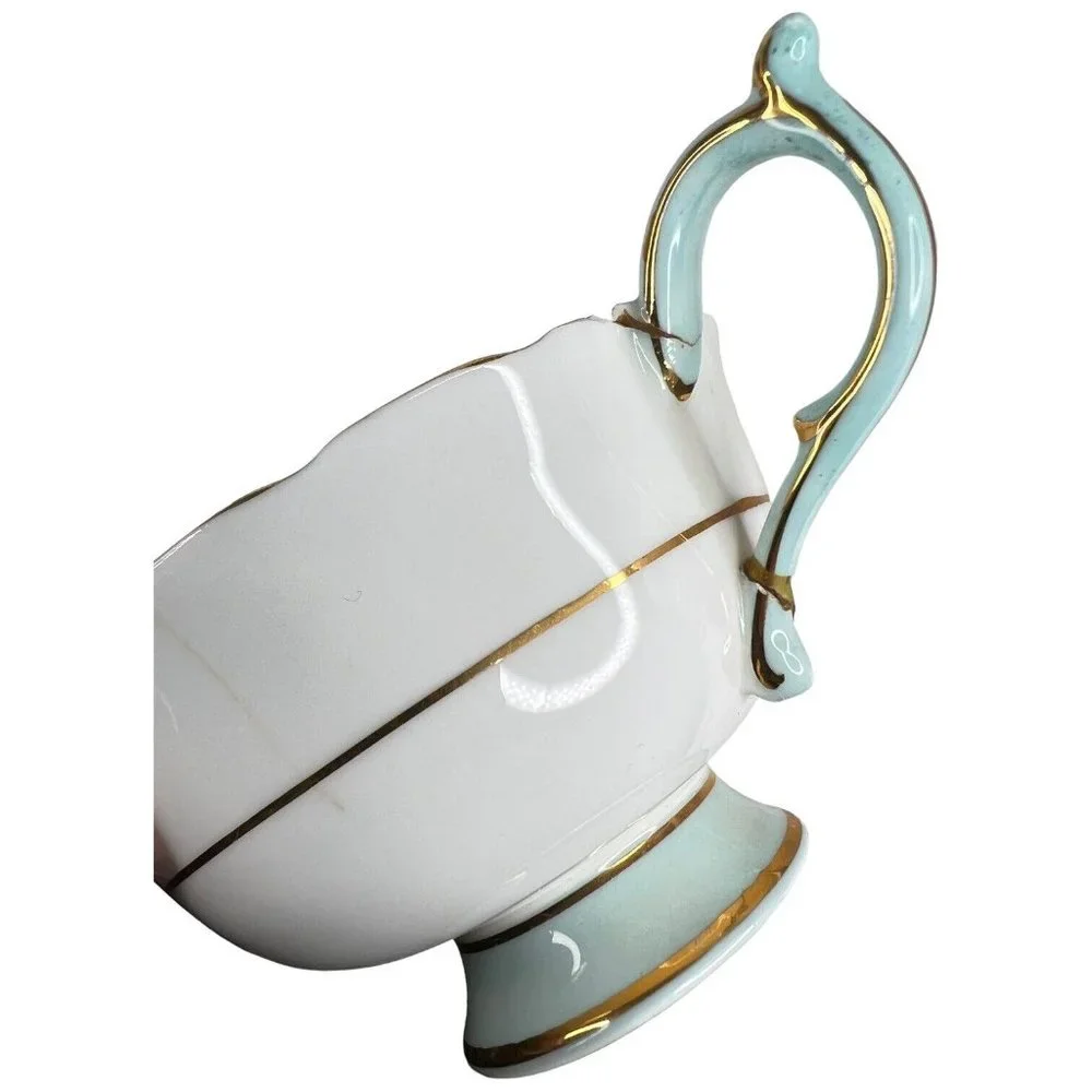 Paragon Tea Cup Pink Cabbage‎ Rose Black Blue Double Warrant Display Only FLAWS